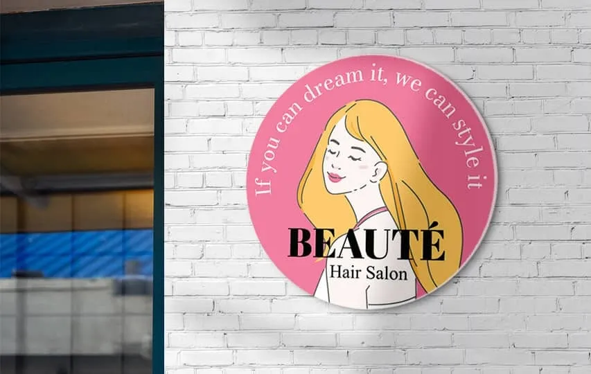 Hair salon ultra board sign