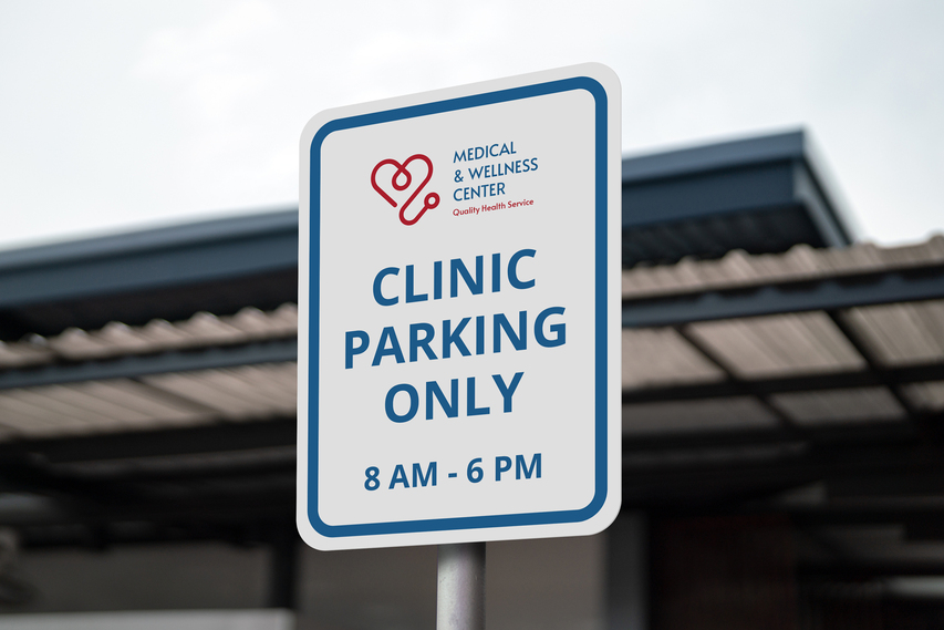 Hospital Parking Sign