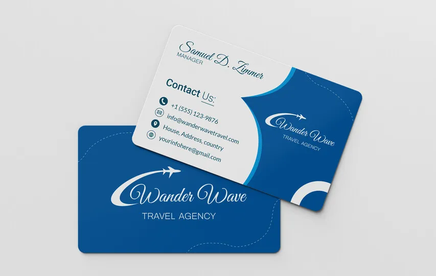 Hospitality Tourism Plastic Business Cards
