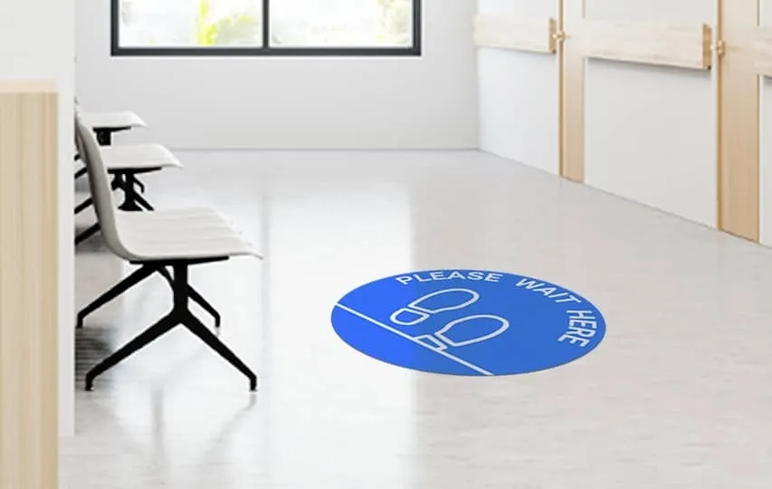 Informative floor decal