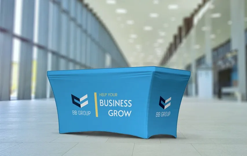 Job fair stretch table cover
