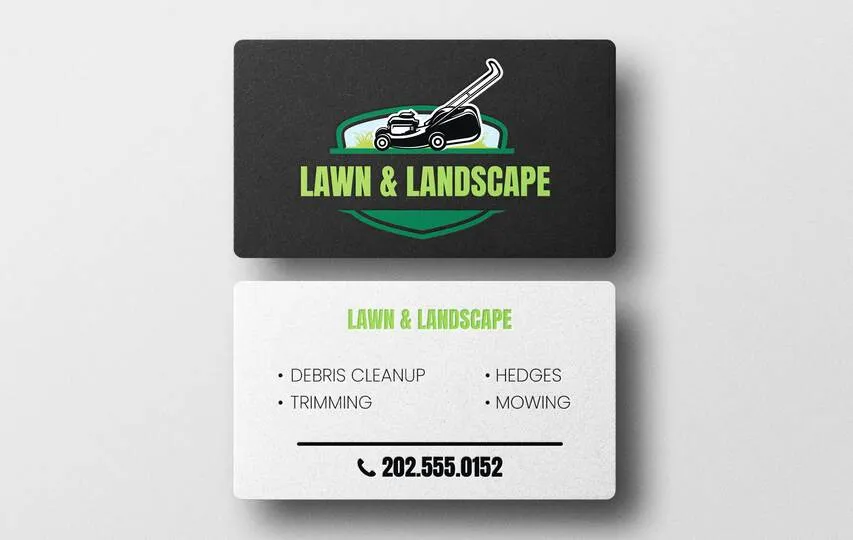 Lawnmower Lawn Care Business Cards