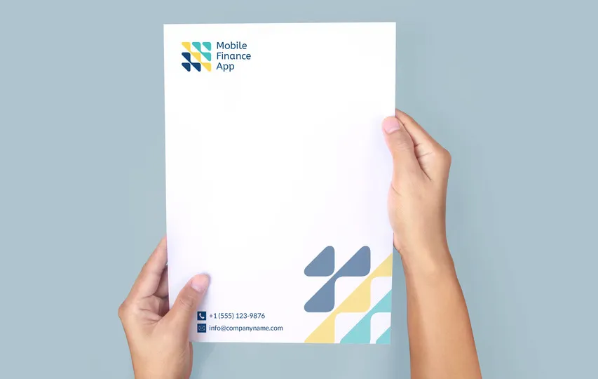 Letterhead Printing Mobile Finance App