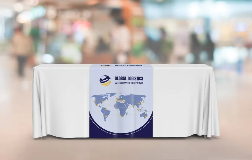 Logistics business logo table runner