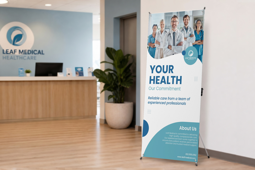 Medical Center X Stand Banner