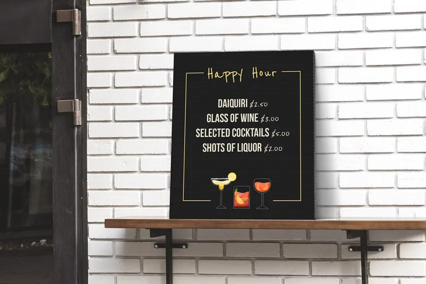 Menu Board Corrugated Plastic Sign