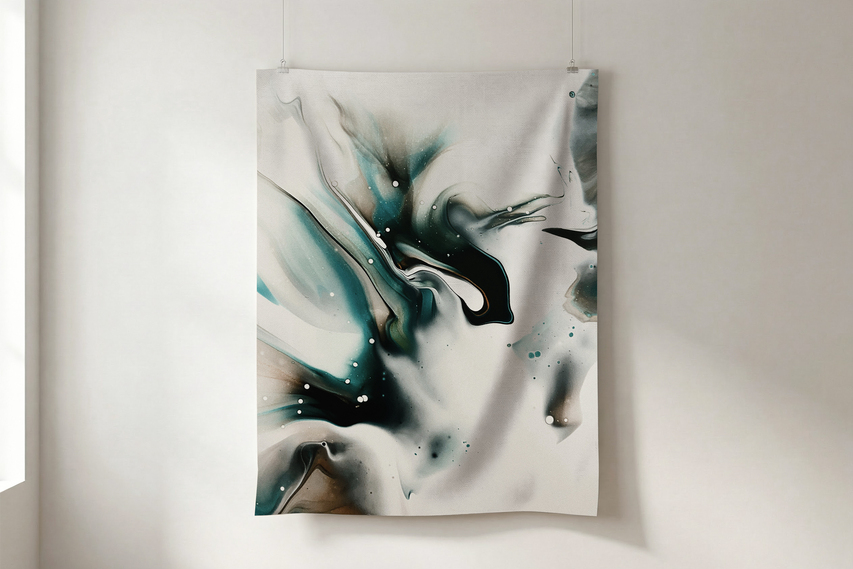 Mixed Paint Print on Canvas