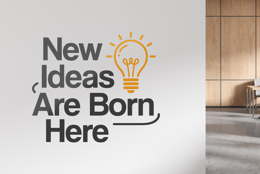 Motivational Ideation Wall Lettering