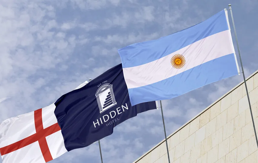National Flags and Hotel Logo