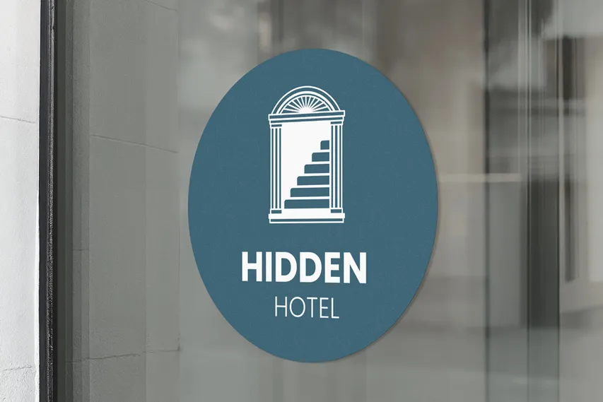 Opaque Hotel Window Cling