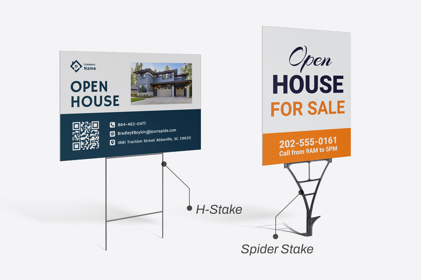 Open House Yard Sign Stakes