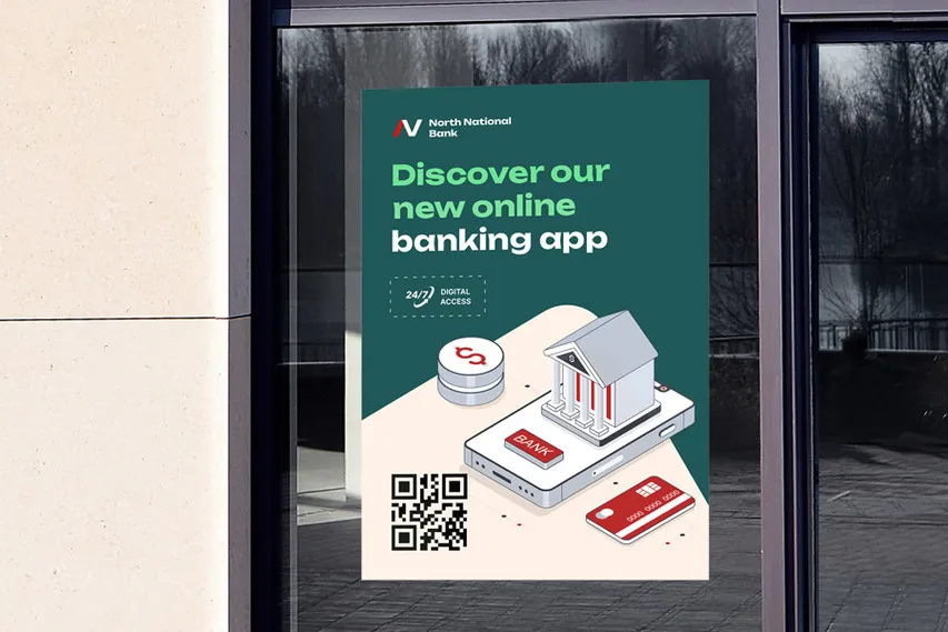 Paper Poster Printing On Window