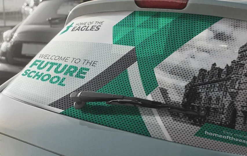 Perforated Car Window Decals