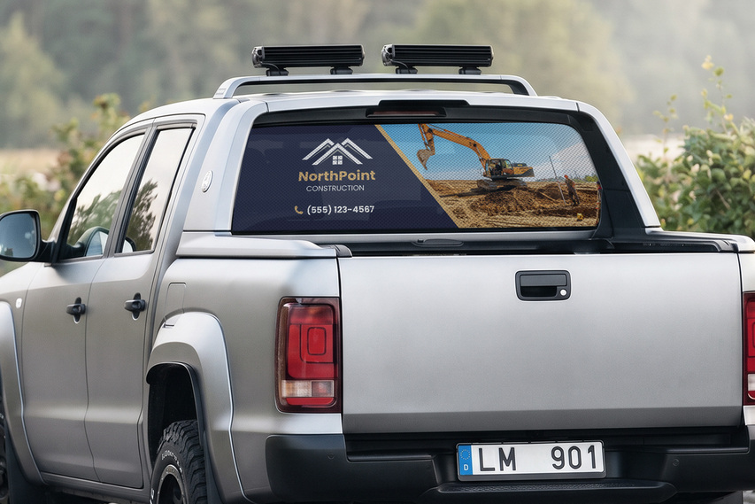 Perforated Pickup Window Decals