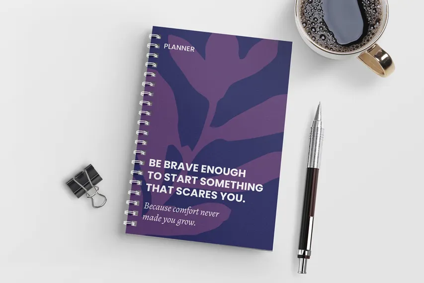 Personalized Planner With Motivational Quote