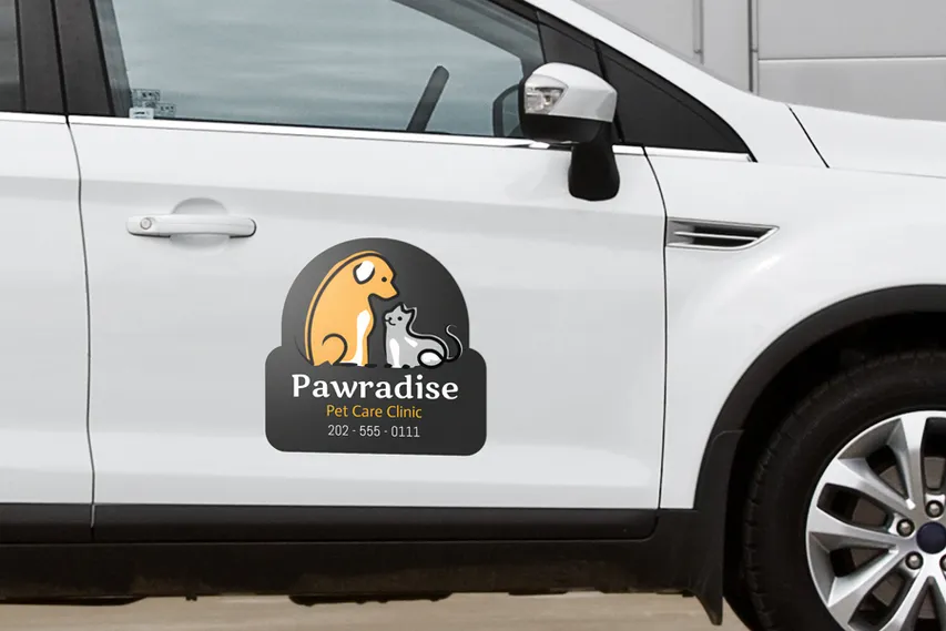 Pet Clinic Custom Car Magnet
