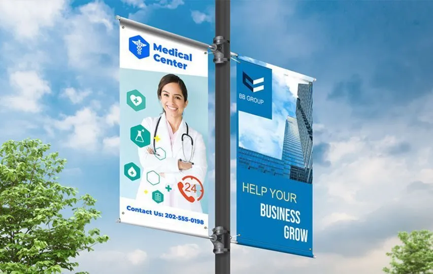 Pole banners