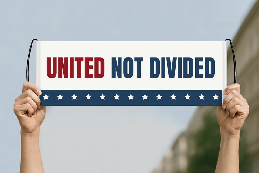 Political Slogan Hand Banner