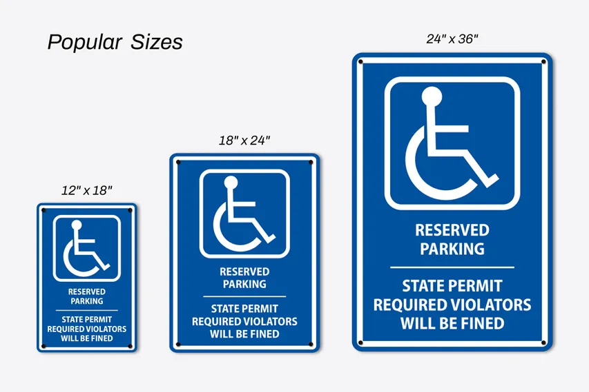 Popular Sizes of Reflective Aluminum Signs