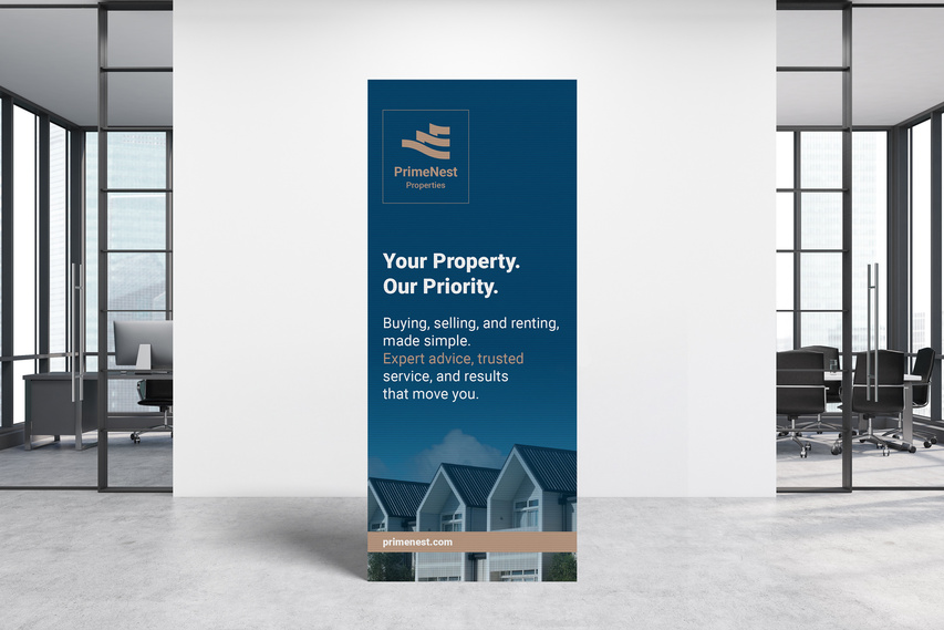 PrimeNest Properties Standee For Real Estate