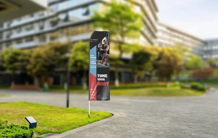 Promotional econo feather flag