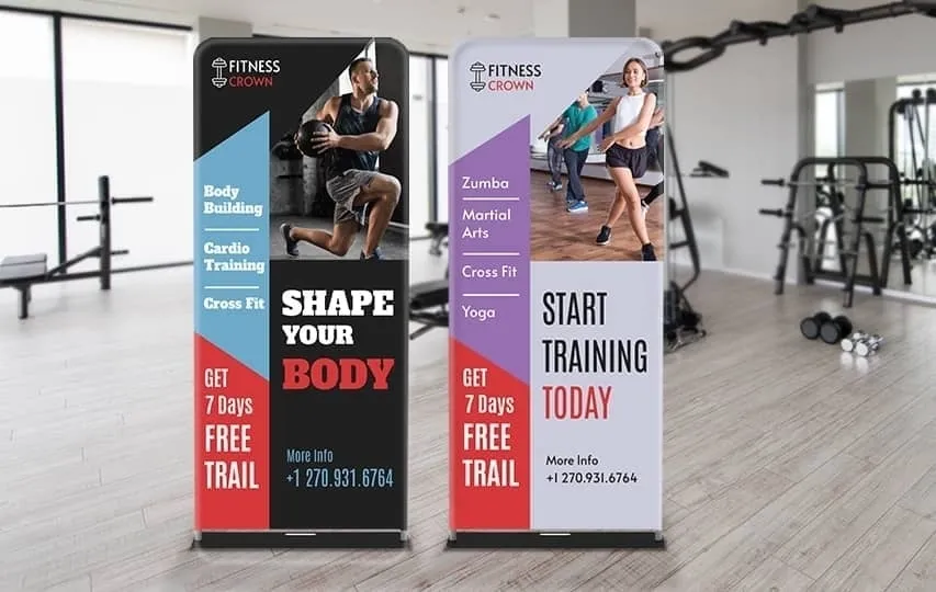 Promotional tension fabric stands