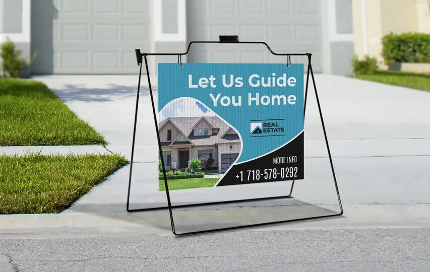 Real estate a frame signs