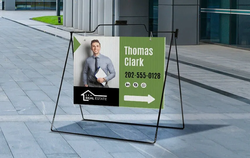 Realtor a frame sign