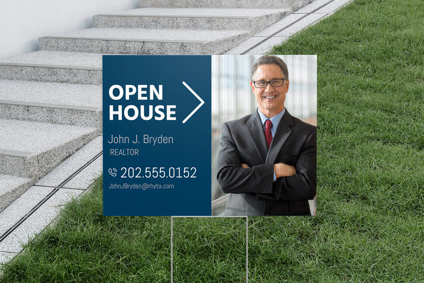 Realtor Headshot Open House Sign
