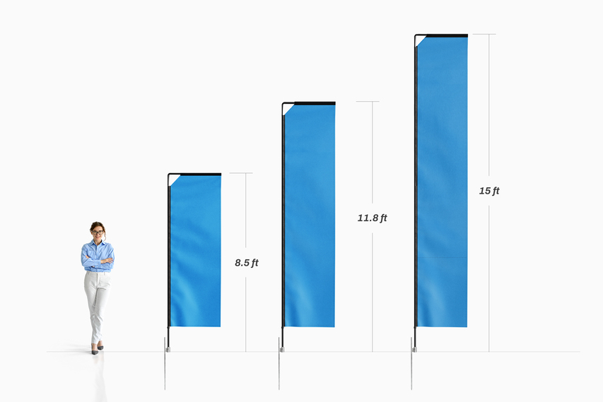 Rectangle Flag Size Types
