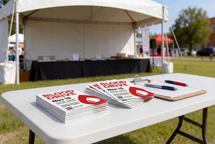 Red and White Blood Drive Flyer