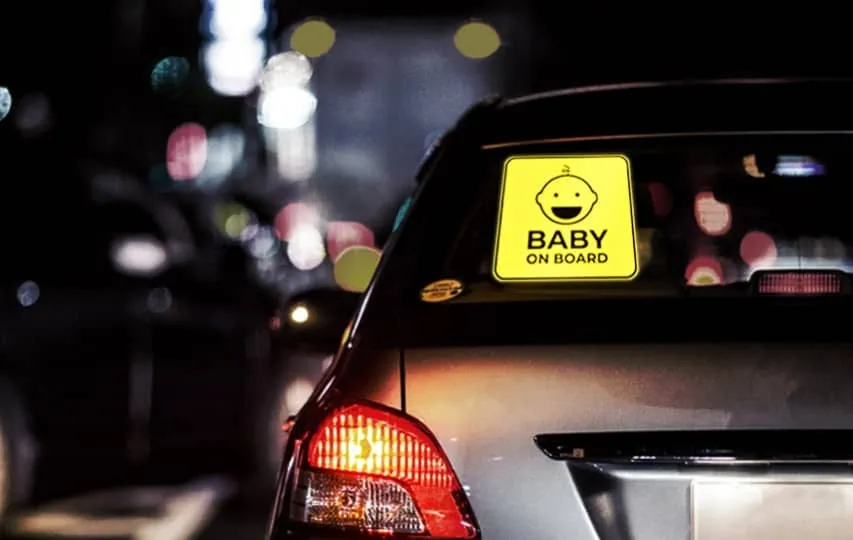 Reflective car window decal