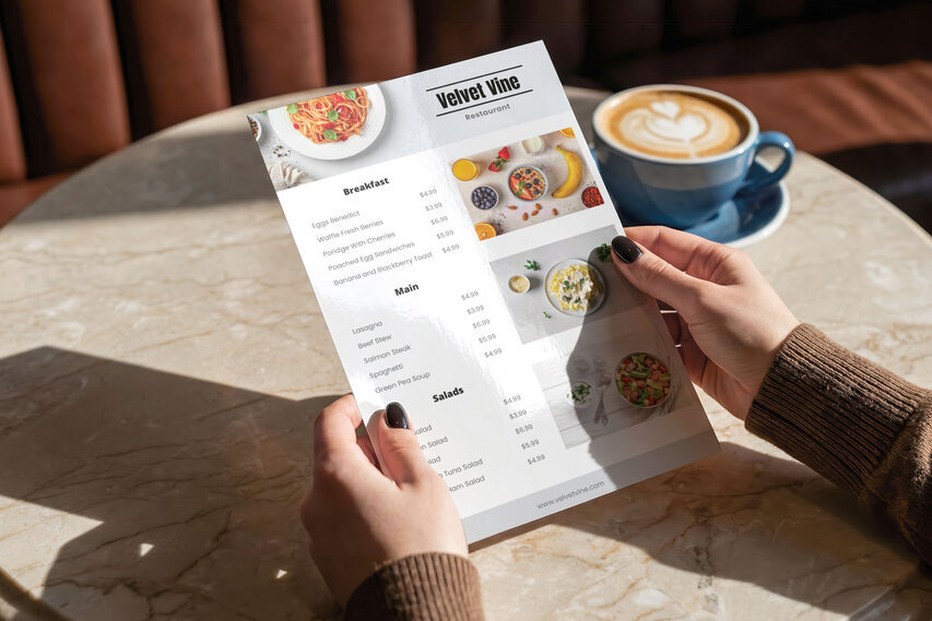 Restaurant Menu Items Custom Flyer