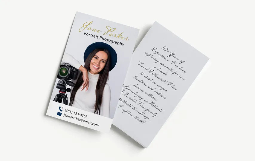 Self Introductory Photo Business Cards