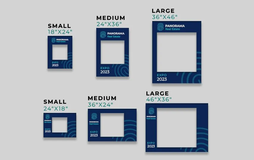 Selfie frame board sizes