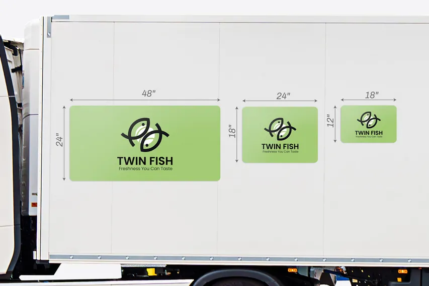 Size Comparison of Custom Vehicle Magnets