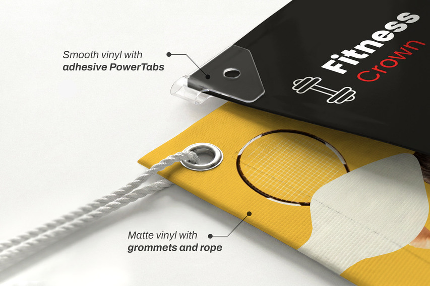 Smooth and matte pennant flag setup