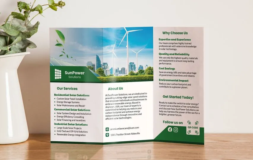 Solar Panel Solutions Brochure Printing