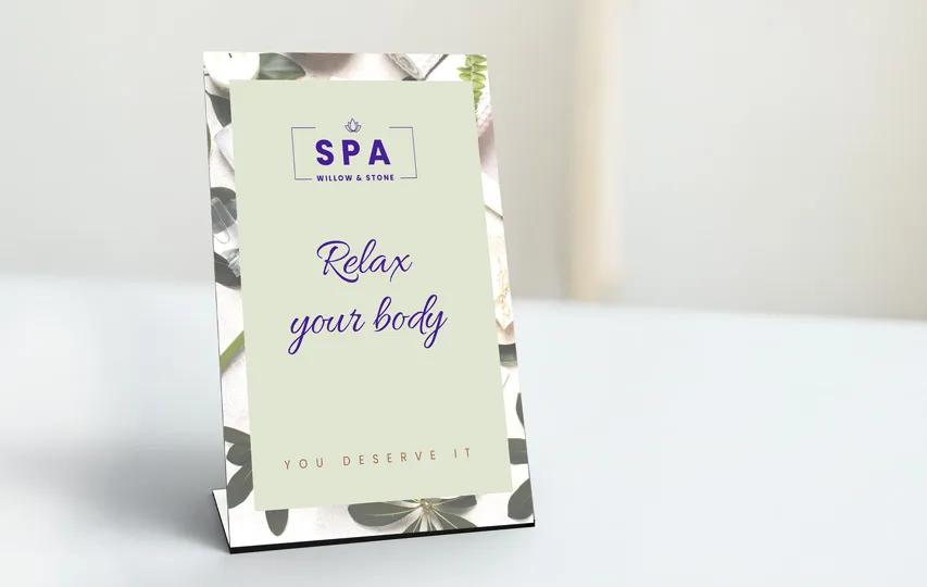 Spa Center Pedestal Sign
