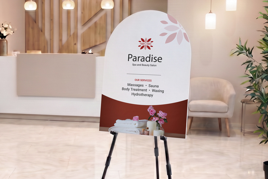 Spa Foam Board Sign