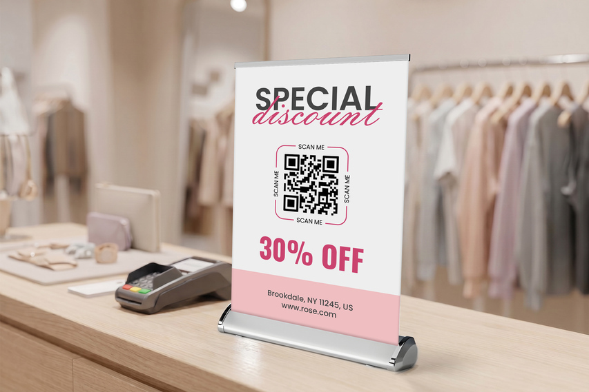 Special Discount Tabletop Retractable Banner