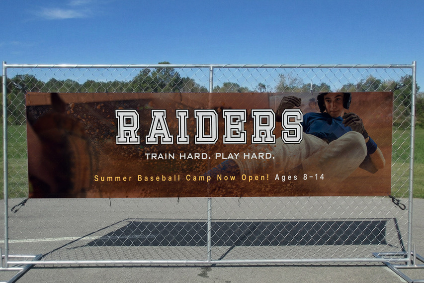 Sports Mesh Banner On Fence