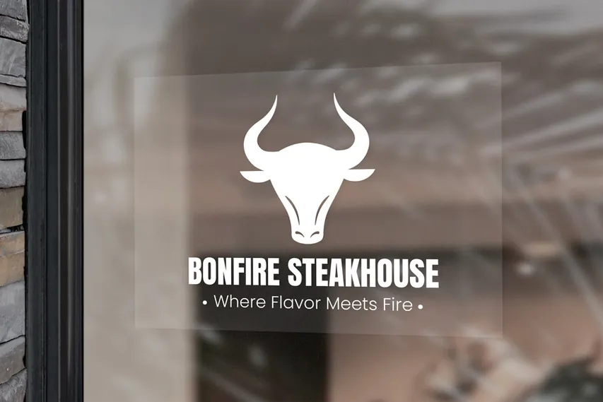 Steakhouse Clear Window Decal