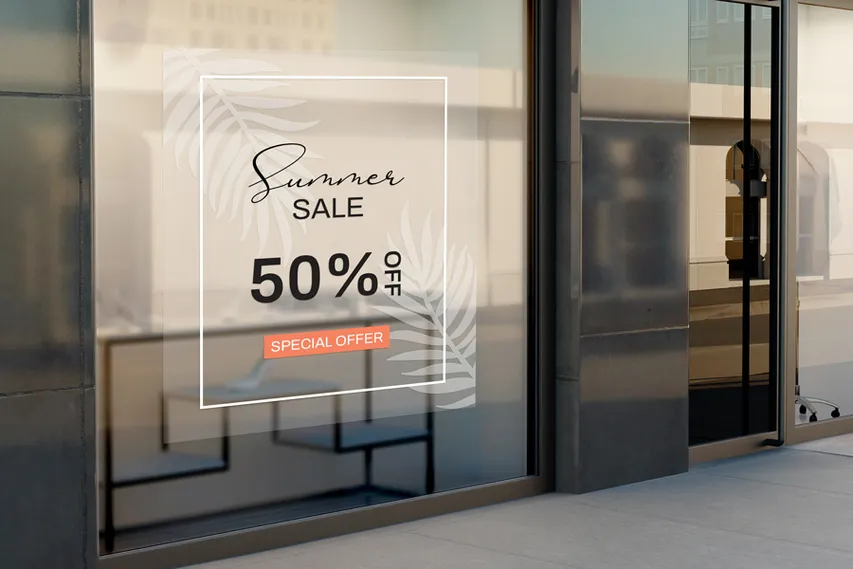 Summer Sale Clear Window Decal
