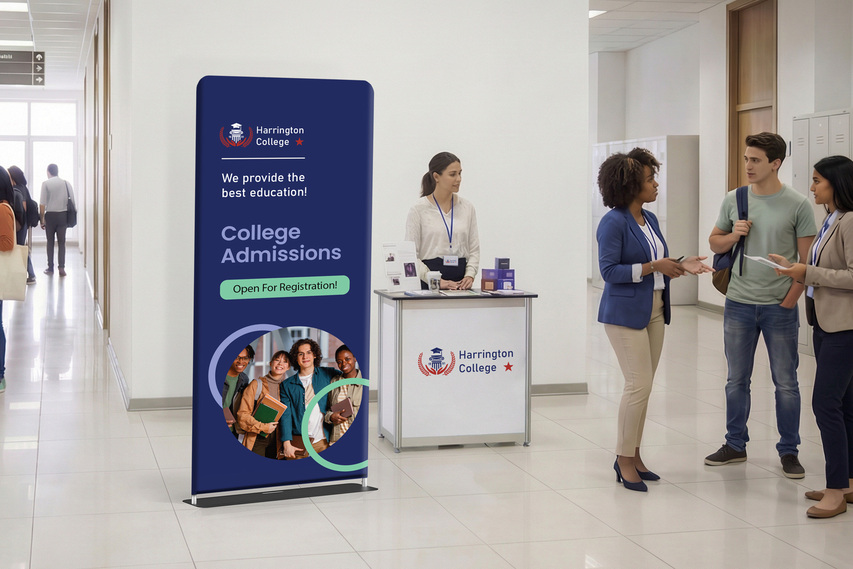 Tension Fabric Stand College Admissions Expo
