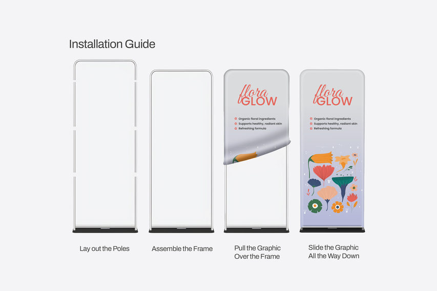 Tension Fabric Stand Installation