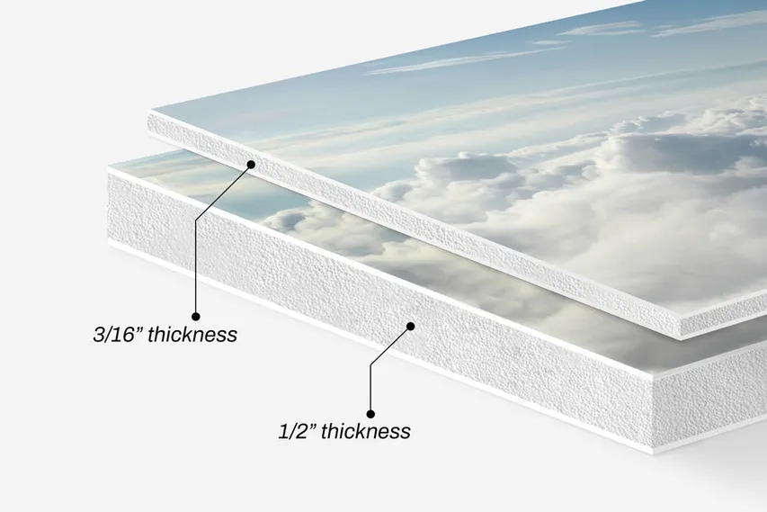 Thickness Comparison of Foam Board Materials