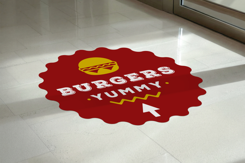 Burger Joint Custom Floor Decal
