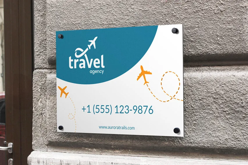Travel Agency Dibond Signs