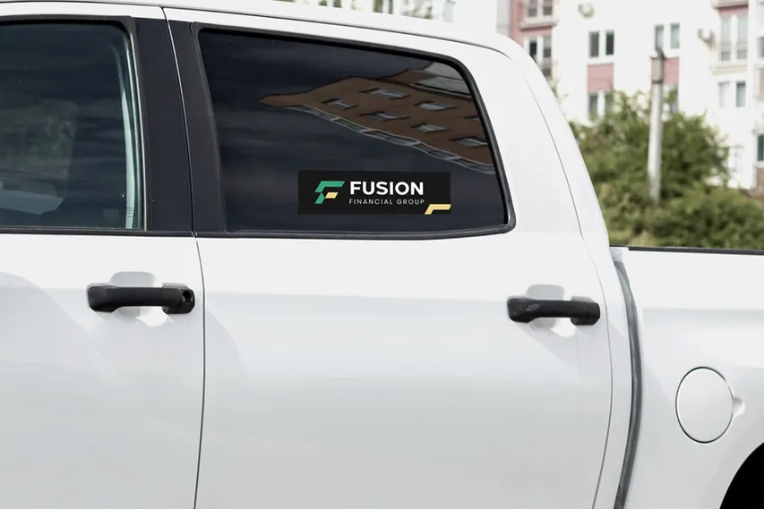 Truck Window Decal For financial Group